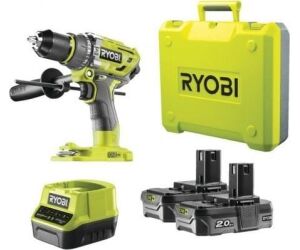 Taladro-Atornillador Sin Cable Ryobi ONE+ R18PD7-220B/ 2 bateras 18V 2,0 Ah/ Cargador 2,0 A/ Bolsa de Transporte