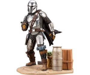 Figura kotobukiya star wars the mandalorian mandaloriano & the child grogu estatua artfx 1 - 7