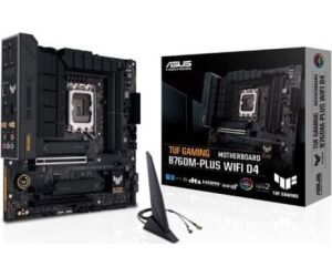 Placa Base Asus TUF GAMING B760M-PLUS WIFI D4/ Socket 1700/ Micro ATX