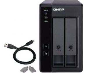 QNAP TR-002 unidad de disco multiple Negro