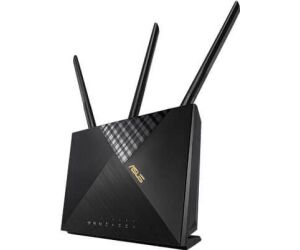 ASUS 4G-AX56 router inalámbrico Gigabit Ethernet Doble banda (2,4 GHz / 5 GHz) 3G Negro