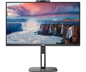 Monitor Profesional AOC 24V5CW/BK 23.8"/ Full HD/ Webcam/ Multimedia/ Regulable en altura/ Negro