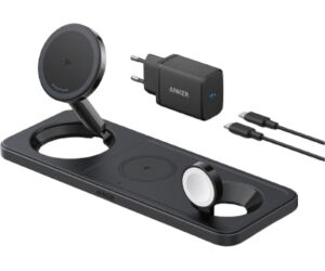 Cargador Anker Maggo Magnetic Wireless Charger (15w 3-in-1 Pad Black)