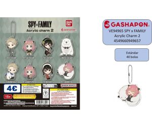 Set gashapon figuras bandai lote 40 articulos spy x family acrylic charm 2