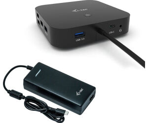 Docking station con adaptador de corriente universal i - tec usb - c hdmi dp con  de corriente 100 w