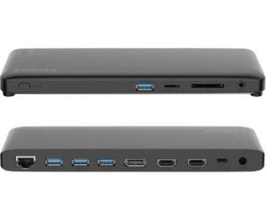 Docking USB Tipo-C 2-Power DOC0117A/ 4xUSB/ 1xUSB Tipo-C PD/ 2xHDMI/ 1xDisplayPort/ 1xJack/ 1xRJ45/ 1xLector Tarjetas SD/ Gris