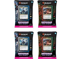 Juego de cartas caja de cartas wizards of the coast magic the gathering commander display kamigawa neon dinasty 4 mazos ingls