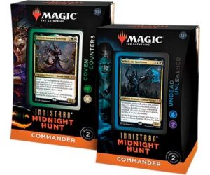 Juego de cartas caja de cartas wizards of the coast magic the gathering commander display innistrad midnight hunt 4 mazos ingles