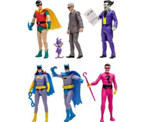 Surtido de 6 figuras mcfarlane dc retro batman 66 15cm