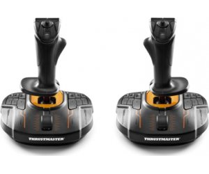 Thrustmaster T.16000M FCS SPACE SIM DUO Negro, Naranja USB Palanca de mando Analógico/Digital PC