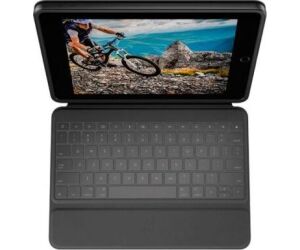 Funda con Teclado Logitech Rugged Folio para Tablets Apple Ipad 7 y 8 Generacin 10.2"/ Negro