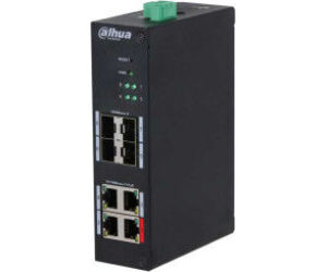 (dh-hs4408-4et-96) Dahua Switch4 Puertos 10/100 + 4sfp Gigabit 96w Managed L2  Hardened Poe