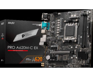 Placa Msi Pro A620m-c Ex,amd,am5,a620,2ddr5,128gb,vga+dvi+hdmi+dp,gblan,4sata6.0+2xm.2,4usb3.2+1usb3.2 Type-c,matx