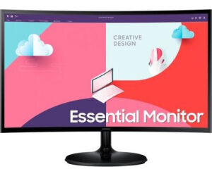 Monitor Curvo Samsung Essential Monitor S3 S24C364EAU/ 24"/ Full HD/ Negro