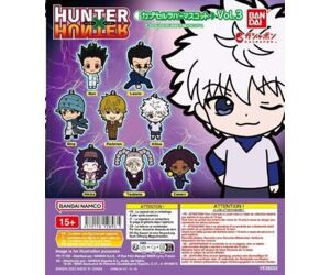 Surtido bandai gashapon hunter x hunter capsule rubber 3 40 articulos