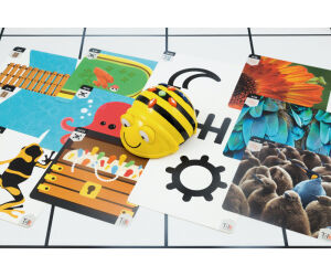 Tapete blanco bee - bot + tarjetas para tapete infantil