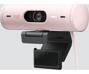 Webcam logitech brio 500 rosa full hd -  usb tipo c