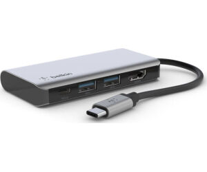 Belkin AVC006btSGY USB 3.2 Gen 1 (3.1 Gen 1) Type-C Plata