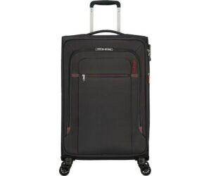 Maleta Mediana American Tourister Crosstrack Spinner Expansible 67cm/ 67.5x42x27.5cm/ 4 Ruedas/ Gris y Rojo