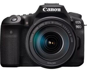 Camara digital canon eos 90d 18 - 135mm is usm -  32.5mp -  digic 8 -  45 puntos de enfoque -  4k -  wifi -  bluetooth