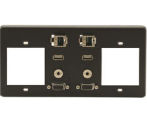 Kramer Electronics T4F-23 tapa de seguridad para enchufe Negro