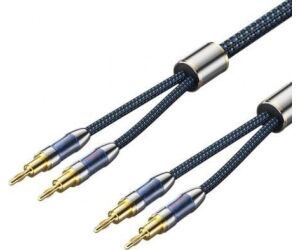 Cable Estreo Vention BLBLI/ 2x Banana Macho - 2x Banana Macho/ 3m/ Azul y Negro