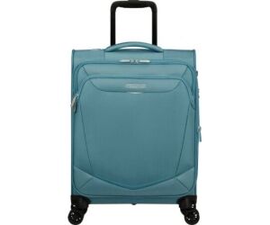 Maleta de Cabina American Tourister SummerRide Spinner 55cm/ 55x40x23cm/ 4 Ruedas/ Azul Brisa