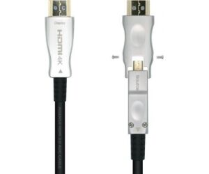 Cable HDMI 2.0 AOC 4K Desmontable Aisens A148-0514/ HDMI Macho / D Macho - HDMI Macho/ 50m/ Negro