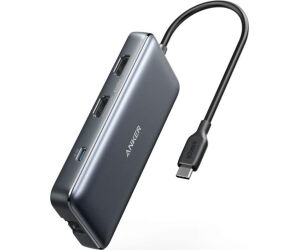 HUB USB ANKER TIPO C A 2xUSB 3.0 2xHDMI 1xSD+microSD 1xETHERNET 1xTIPO C NEGRO