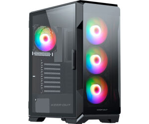 Caja sharkoon lit 200 atx 2 x usb 3.0 rgb sin fuente negro