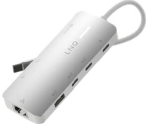 Hub 8 Puertos 8k Pro Usb-c 140w Gris Linq