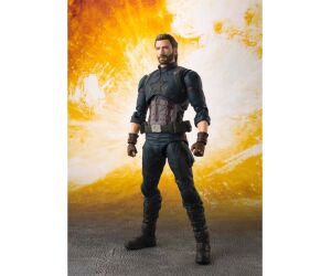 Figura tamashi nations marvel avengers infinity war capitan america 16 cm set de efectos especiales