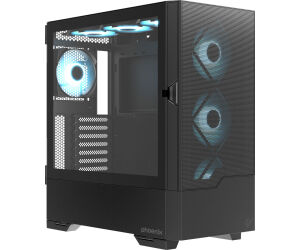 Caja gaming phoenix ember atx doble cristal templado con soporte para gpu