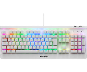 Teclado gaming sharkoon sgk3 mecanico rgb usb red switch blanco