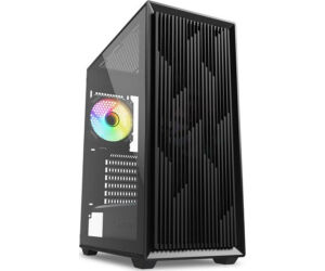 Caja Gaming Sharkoon Vk2 Rgb Atx Negro 3xvent 120mm 2xusb Sn Fuente