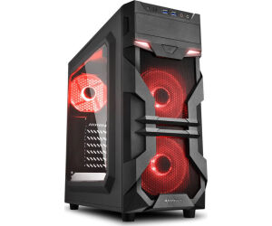 Caja ordenador gaming sharkoon vg7 - w atx 2 x usb 3.0 2 x usb 2.0 sin fuente rojo