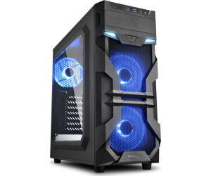 Caja ordenador gaming sharkoon vg7 - w atx 2 x usb3.0 2 x usb2.0 sin fuente azul