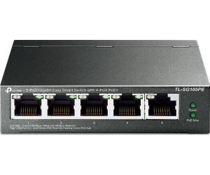 TP-Link TL-SG105PE switch Gestionado L2 Gigabit Ethernet (10/100/1000) Energía sobre Ethernet (PoE) Negro