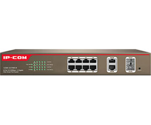 IP-COM Networks S3300-10-PWR-M switch Gestionado L2 Fast Ethernet (10/100) Gris Energía sobre Ethernet (PoE)