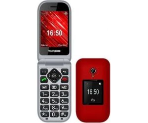 Telfono Mvil Telefunken S460 para Personas Mayores/ Rojo