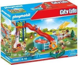 Playmobil fiesta en la piscina con tobogan