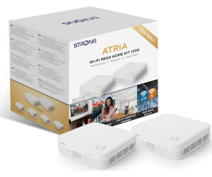 Strong WI-FI MESH HOME KIT 1200 sistema Wi-Fi Mesh (Wi-Fi en malla) Doble banda (2,4 GHz / 5 GHz) Wi-Fi 5 (802.11ac) Blanco 3 Interno