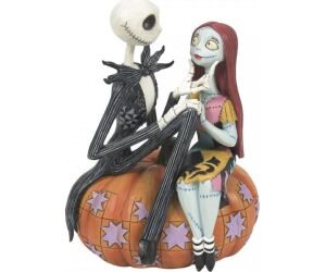 Figura enesco disney pesadilla antes de navidad jack y sally en calabaza