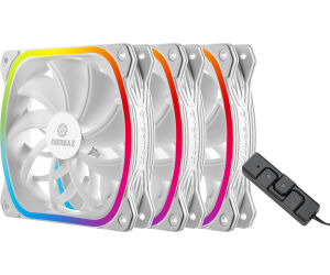 Ventilador gaming enermax squa rgb blanco 120mm pack de 3