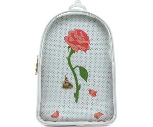 Mochila loungefly disney la bella y la bestia rosa