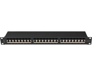 Patch Panel 24 Port 1u 19" Cat.6a Ftp Black Lanberg