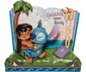 Figura decorativa enesco disney lilo & stitch libro ohana