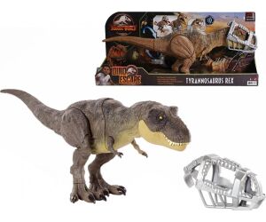 Figura mattel jurassic world dino escape tyrannosaurus rex pisa y ataca