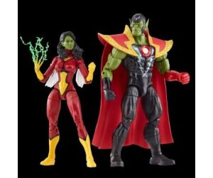 Figura hasbro marvel legends series avengers skrull queen & super - skrull