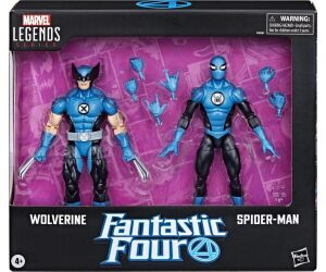 Pack 2 figuras hasbro marvel legends series los 4 fantasticos wolverine & spider - man